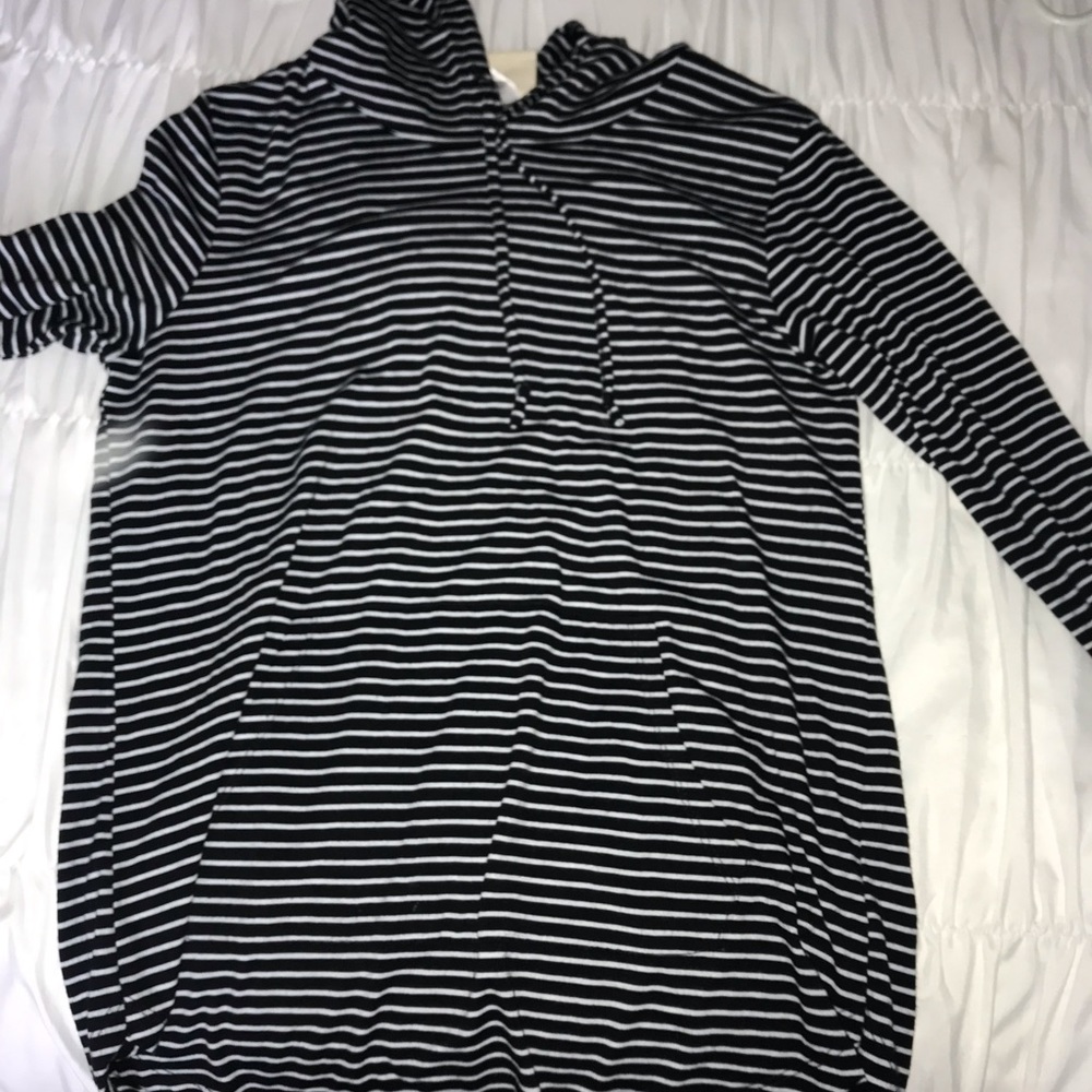 oversized striped hoodie